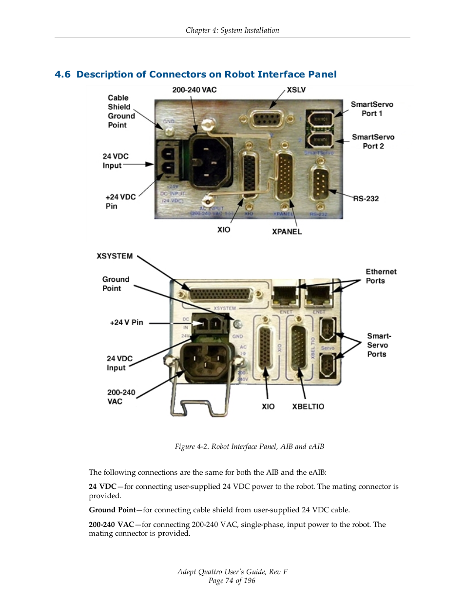 Adept s650HS Quattro User Manual | Page 74 / 196
