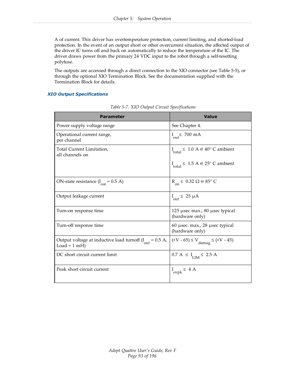 Adept s650HS Quattro User Manual | Page 93 / 196