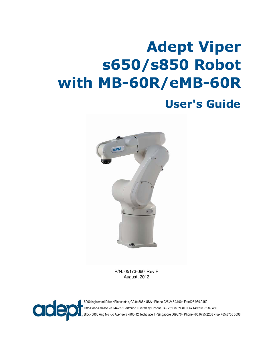 User's guide | Adept s650 Viper User Manual | Page 3 / 100