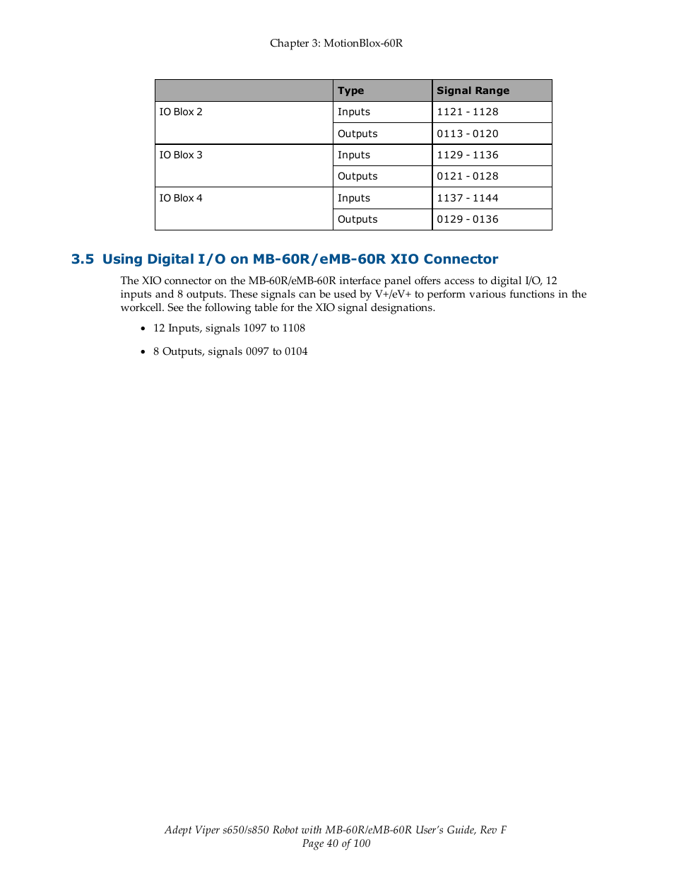 Adept s650 Viper User Manual | Page 40 / 100