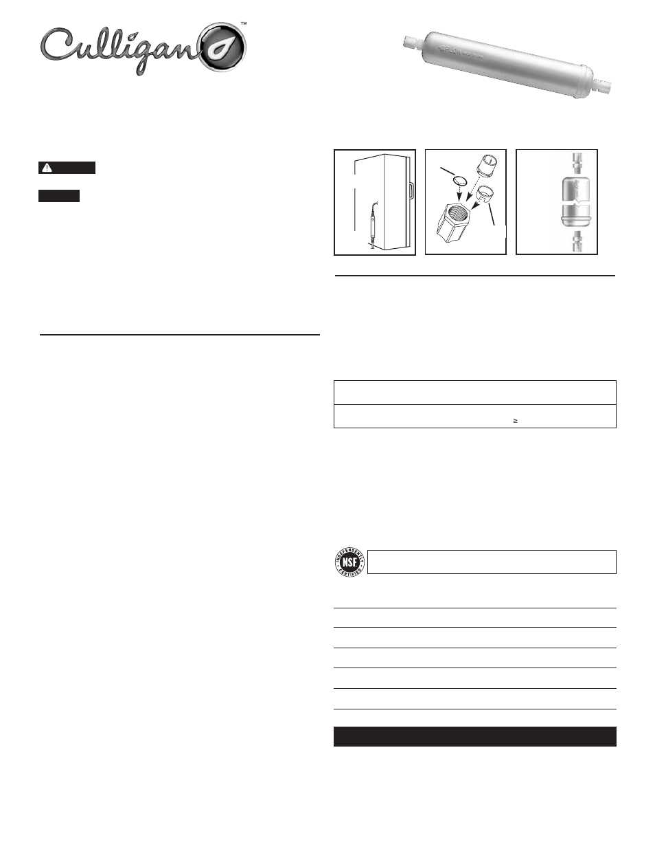 Culligan IC-100 User Manual | 2 pages