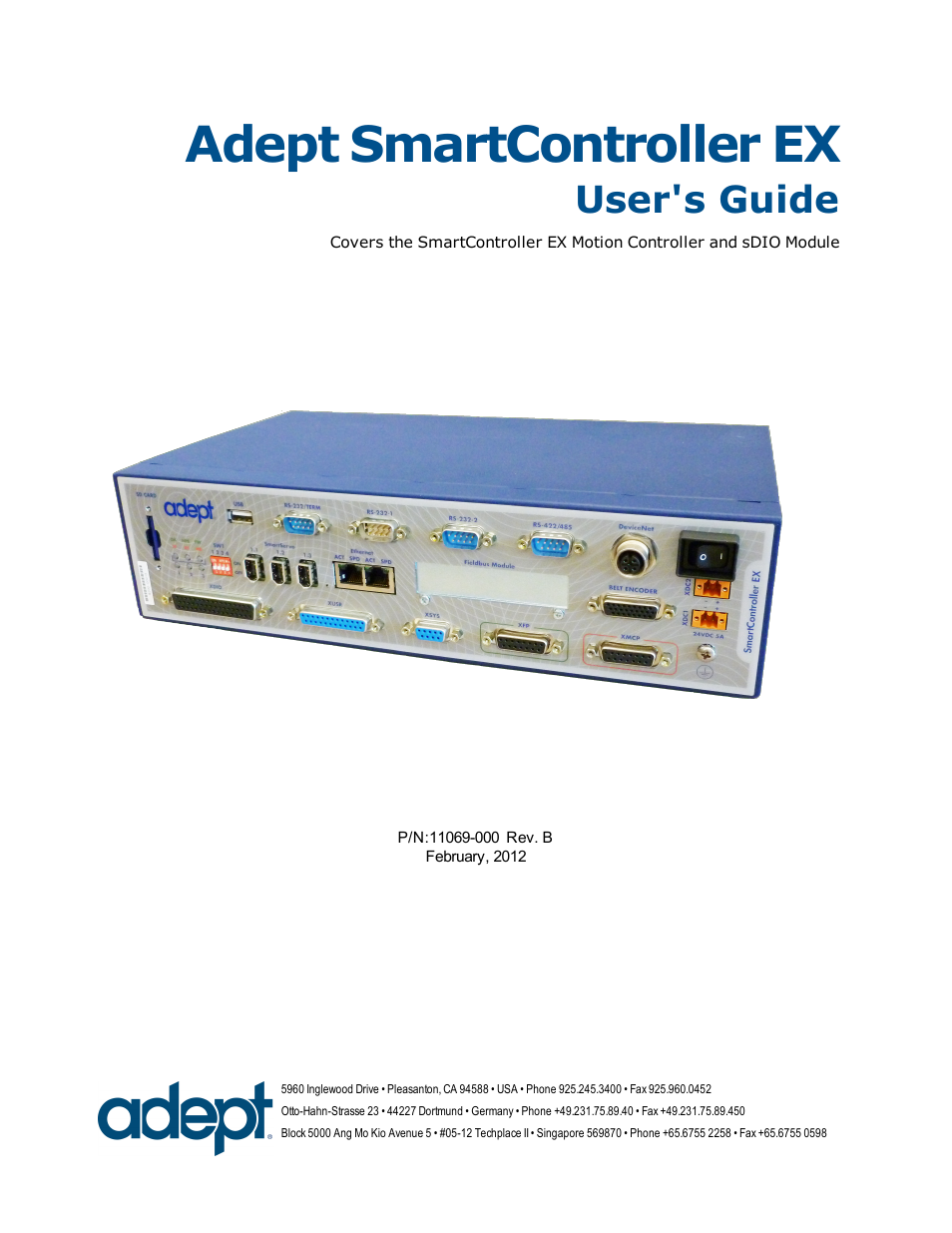 Adept smartcontroller ex, User's guide | Adept EX SmartContoller User Manual | Page 3 / 96