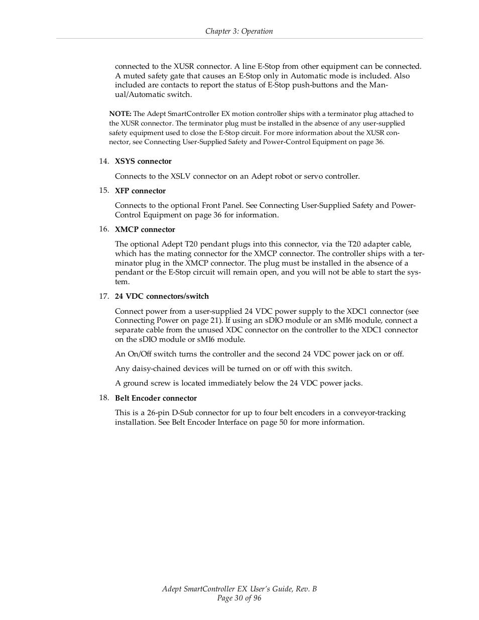 Adept EX SmartContoller User Manual | Page 30 / 96