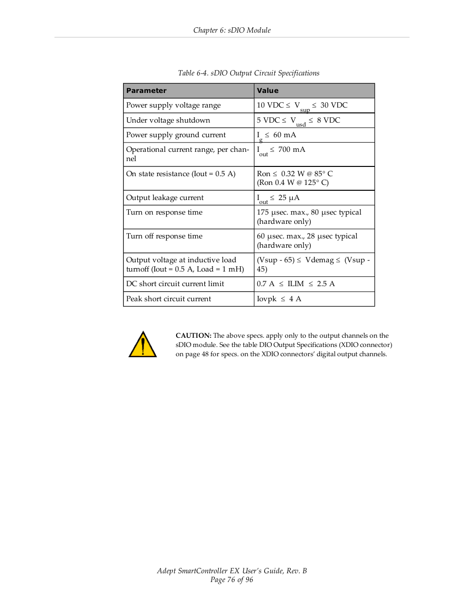 Adept EX SmartContoller User Manual | Page 76 / 96