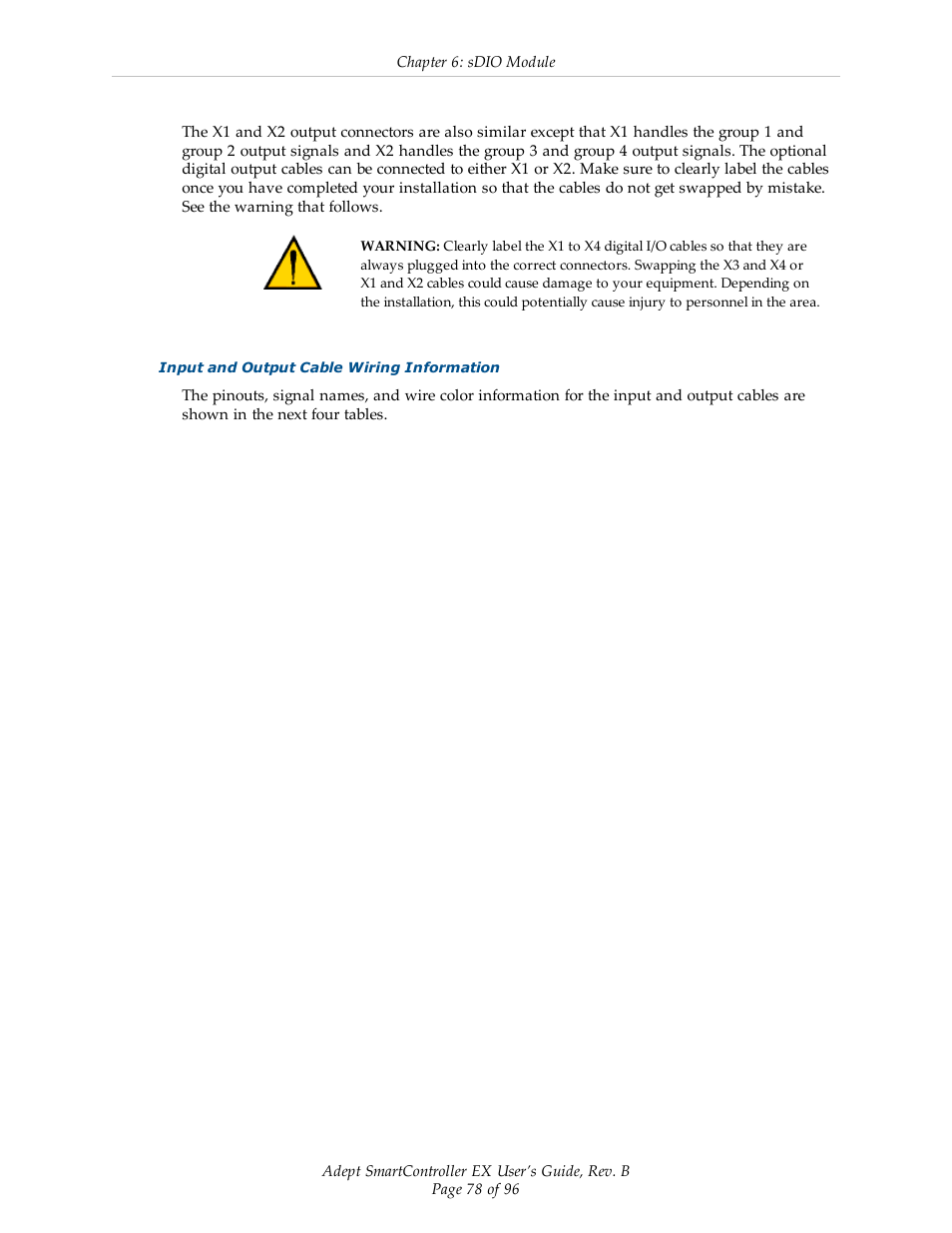 Adept EX SmartContoller User Manual | Page 78 / 96