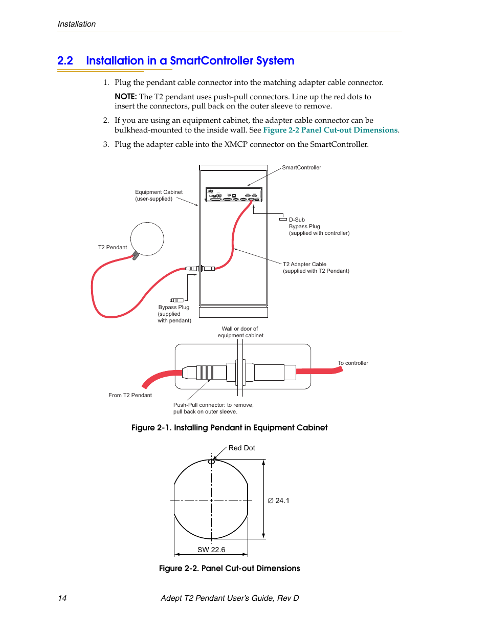 2 installation in a smartcontroller system | Adept T2 Pendant User Manual | Page 14 / 50