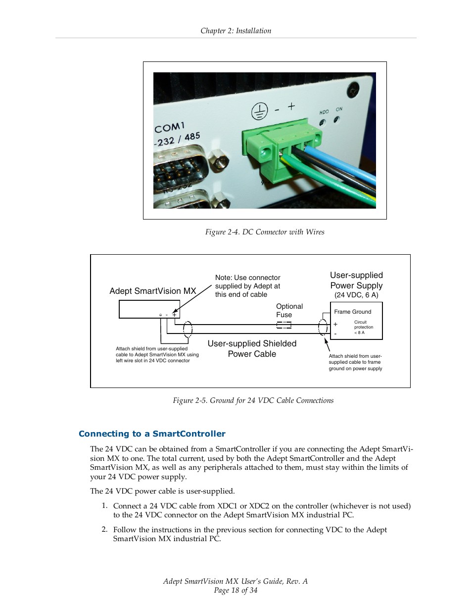 Connecting to a smartcontroller | Adept Smart Vision MX User Manual | Page 18 / 34