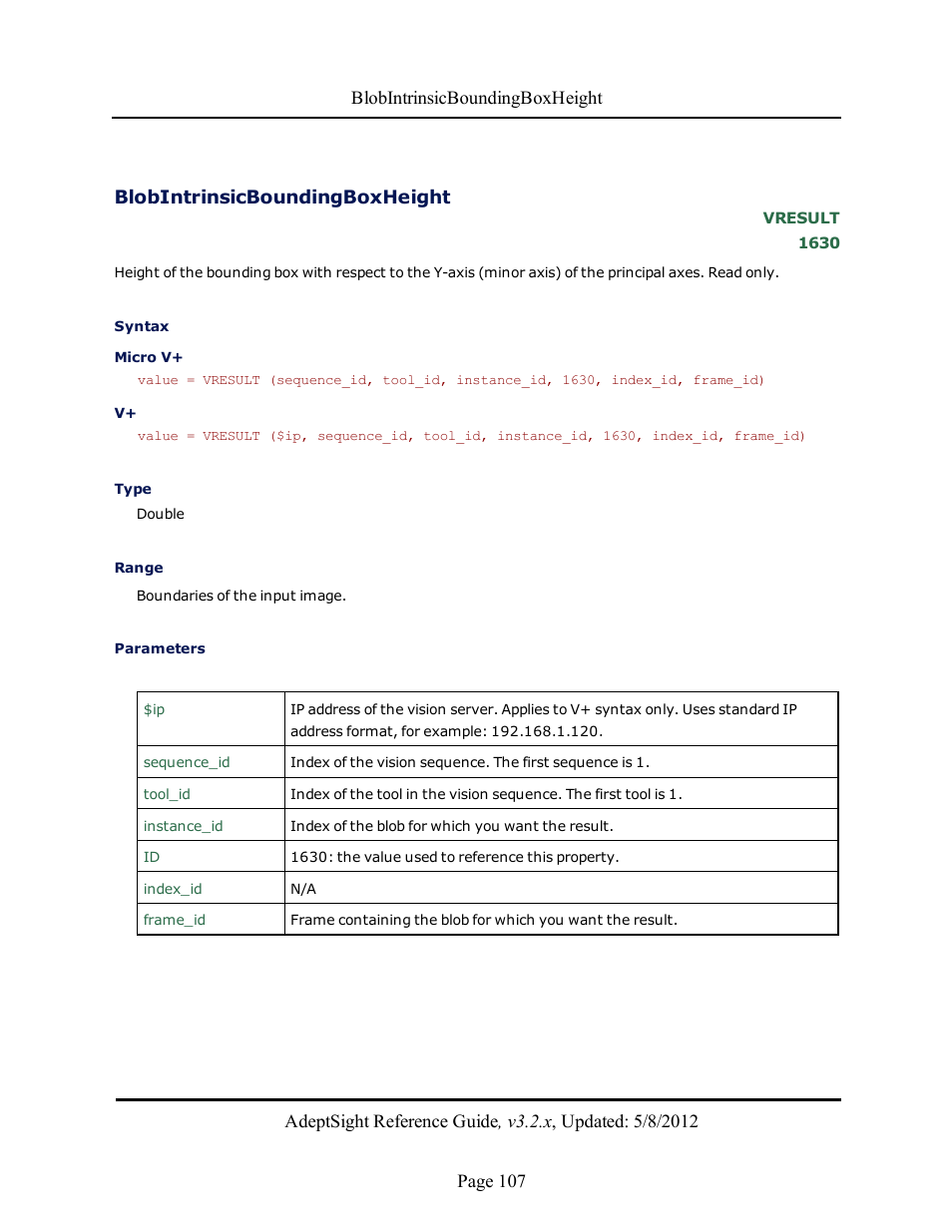 Blobintrinsicboundingboxheight | Adept AdeptSight Reference Guide User Manual | Page 107 / 579