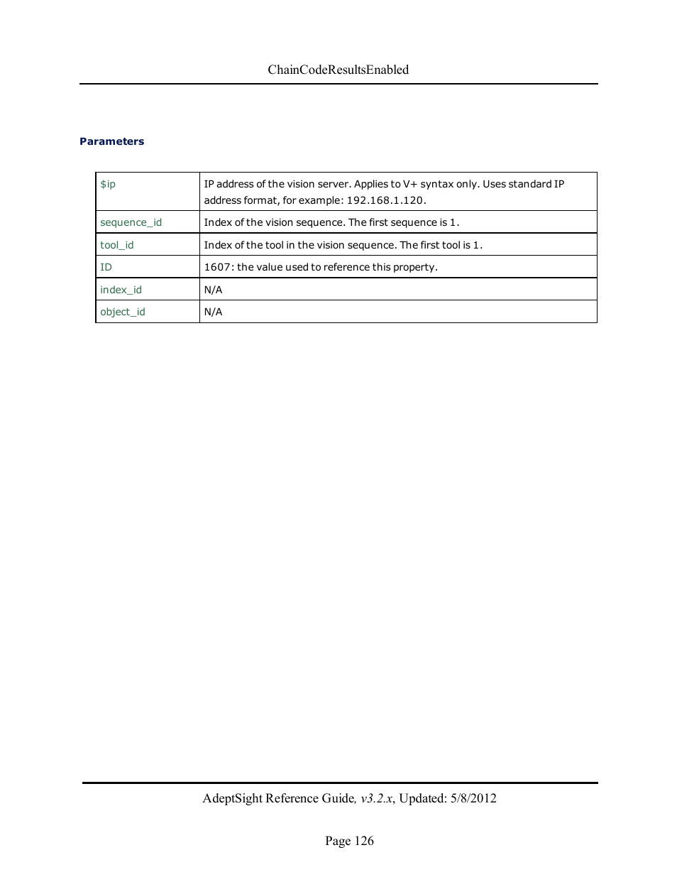 Adept AdeptSight Reference Guide User Manual | Page 126 / 579
