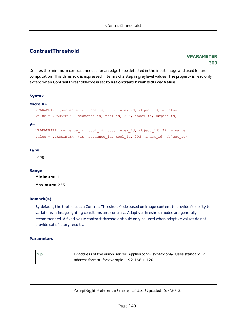 Contrastthreshold | Adept AdeptSight Reference Guide User Manual | Page 140 / 579