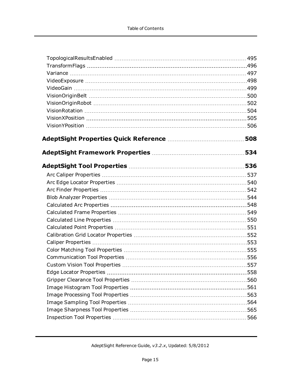 Adept AdeptSight Reference Guide User Manual | Page 15 / 579