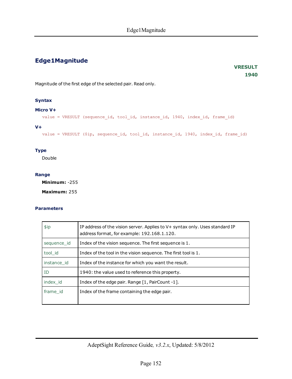 Edge1magnitude | Adept AdeptSight Reference Guide User Manual | Page 152 / 579