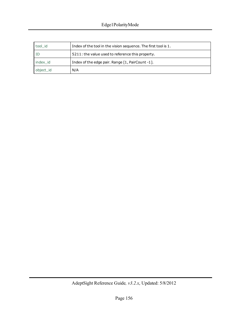 Adept AdeptSight Reference Guide User Manual | Page 156 / 579