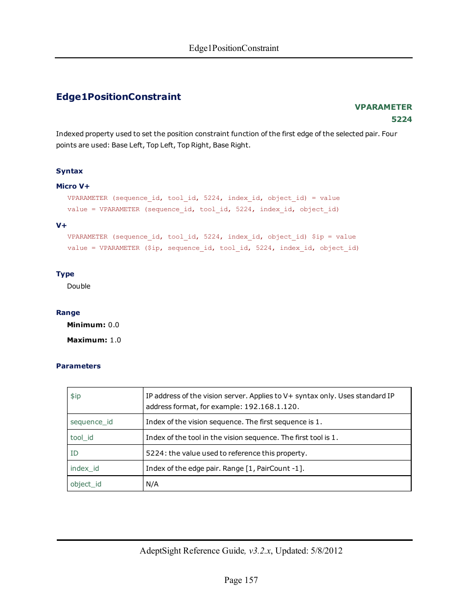 Edge1positionconstraint | Adept AdeptSight Reference Guide User Manual | Page 157 / 579