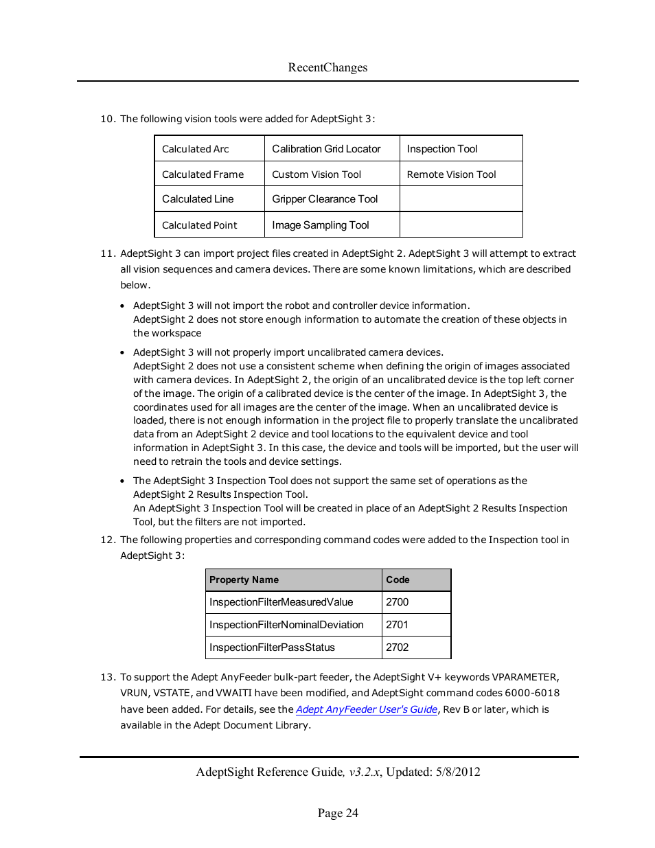 Adept AdeptSight Reference Guide User Manual | Page 24 / 579