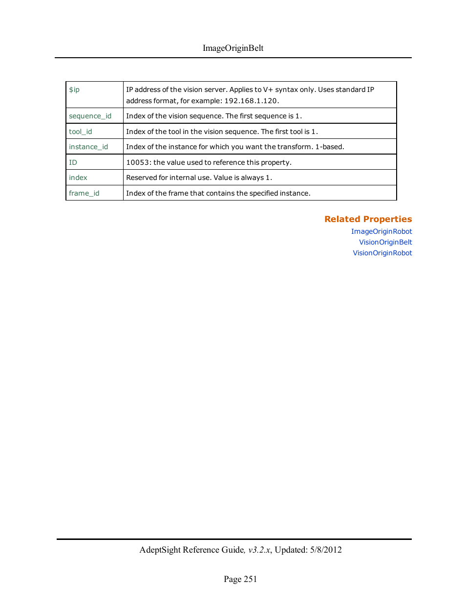 Adept AdeptSight Reference Guide User Manual | Page 251 / 579