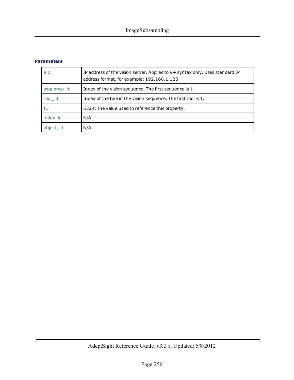 Adept AdeptSight Reference Guide User Manual | Page 256 / 579