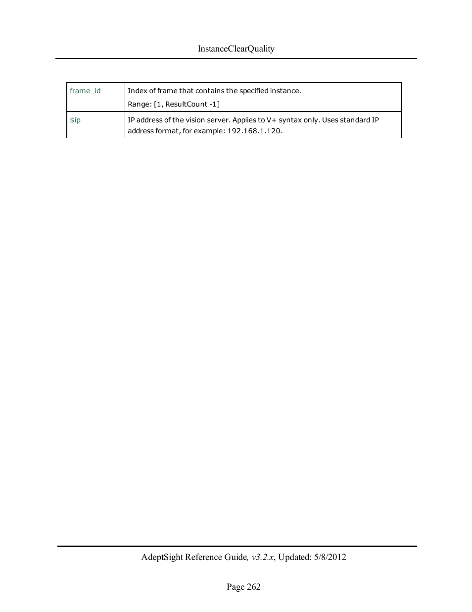 Adept AdeptSight Reference Guide User Manual | Page 262 / 579