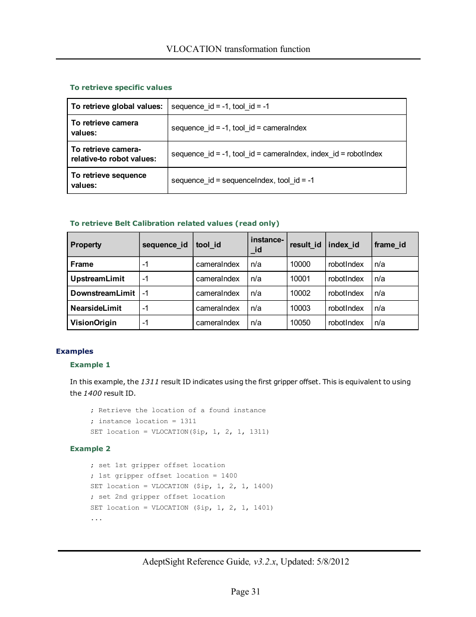 Adept AdeptSight Reference Guide User Manual | Page 31 / 579