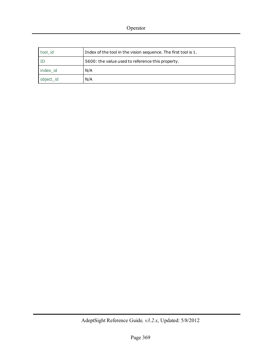 Adept AdeptSight Reference Guide User Manual | Page 369 / 579