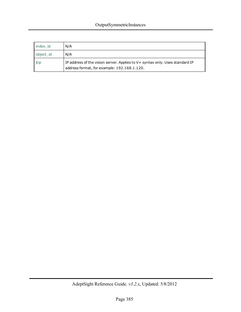 Adept AdeptSight Reference Guide User Manual | Page 385 / 579