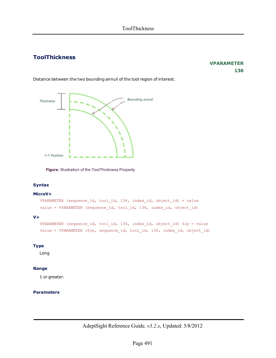 Toolthickness | Adept AdeptSight Reference Guide User Manual | Page 491 / 579
