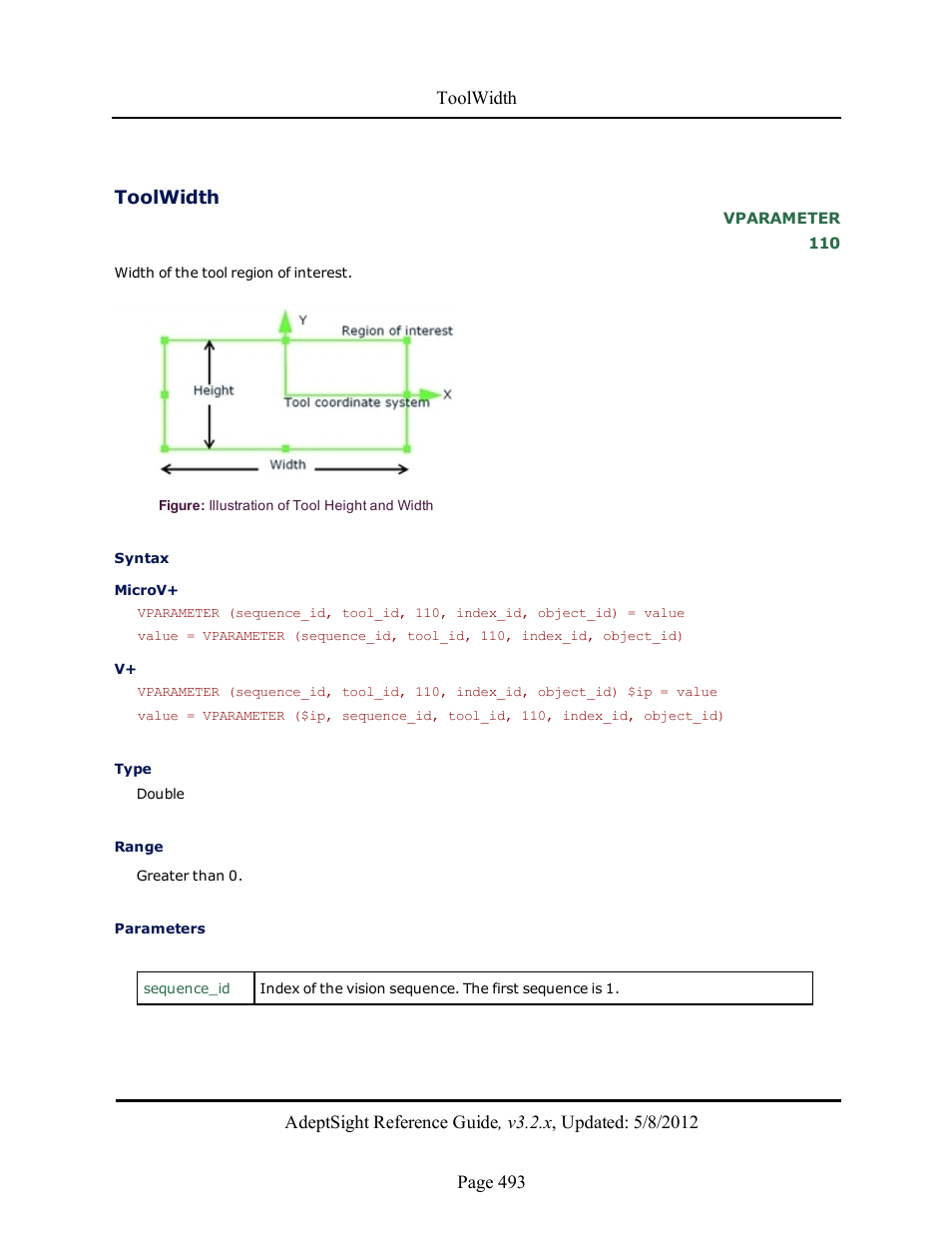 Toolwidth | Adept AdeptSight Reference Guide User Manual | Page 493 / 579