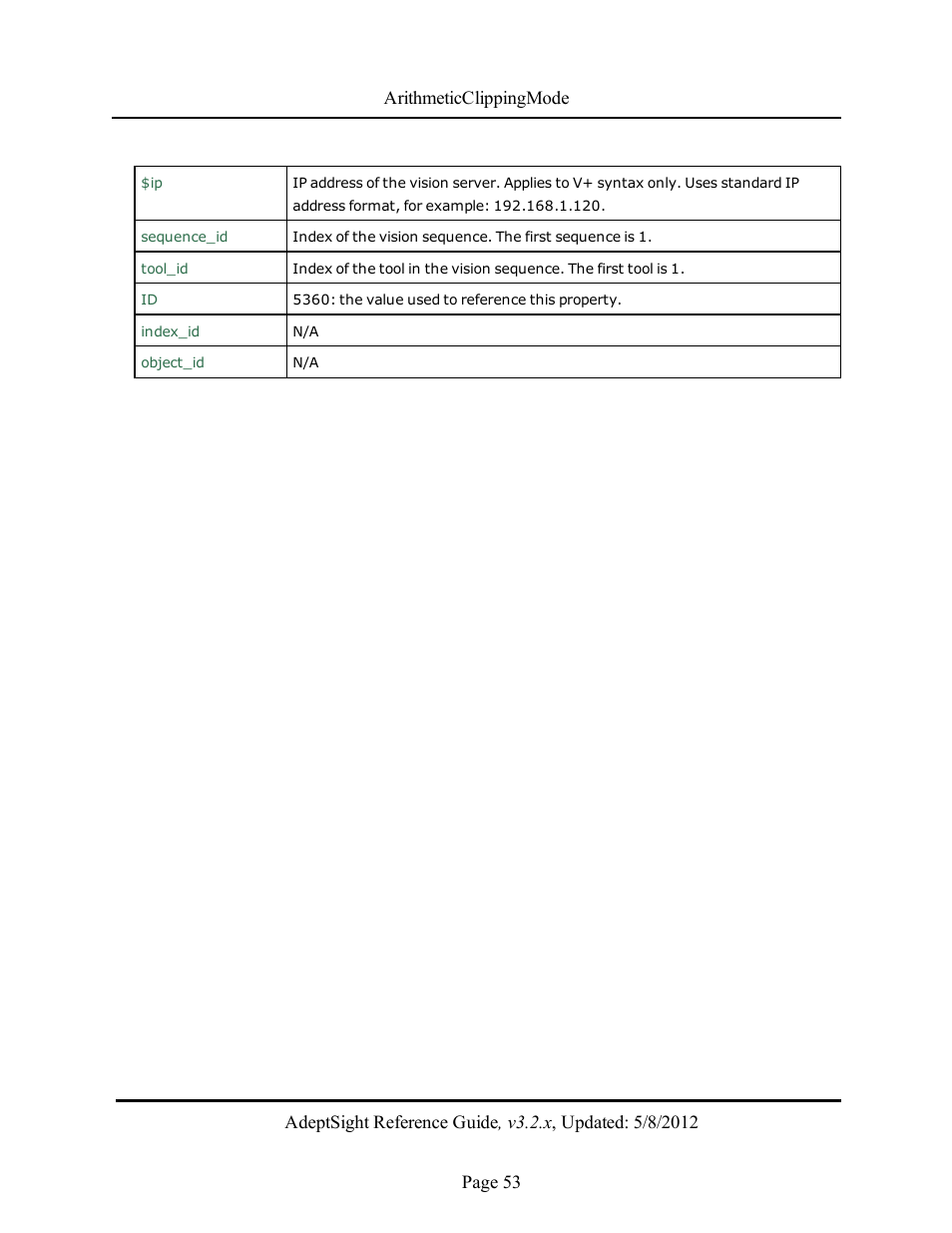 Adept AdeptSight Reference Guide User Manual | Page 53 / 579