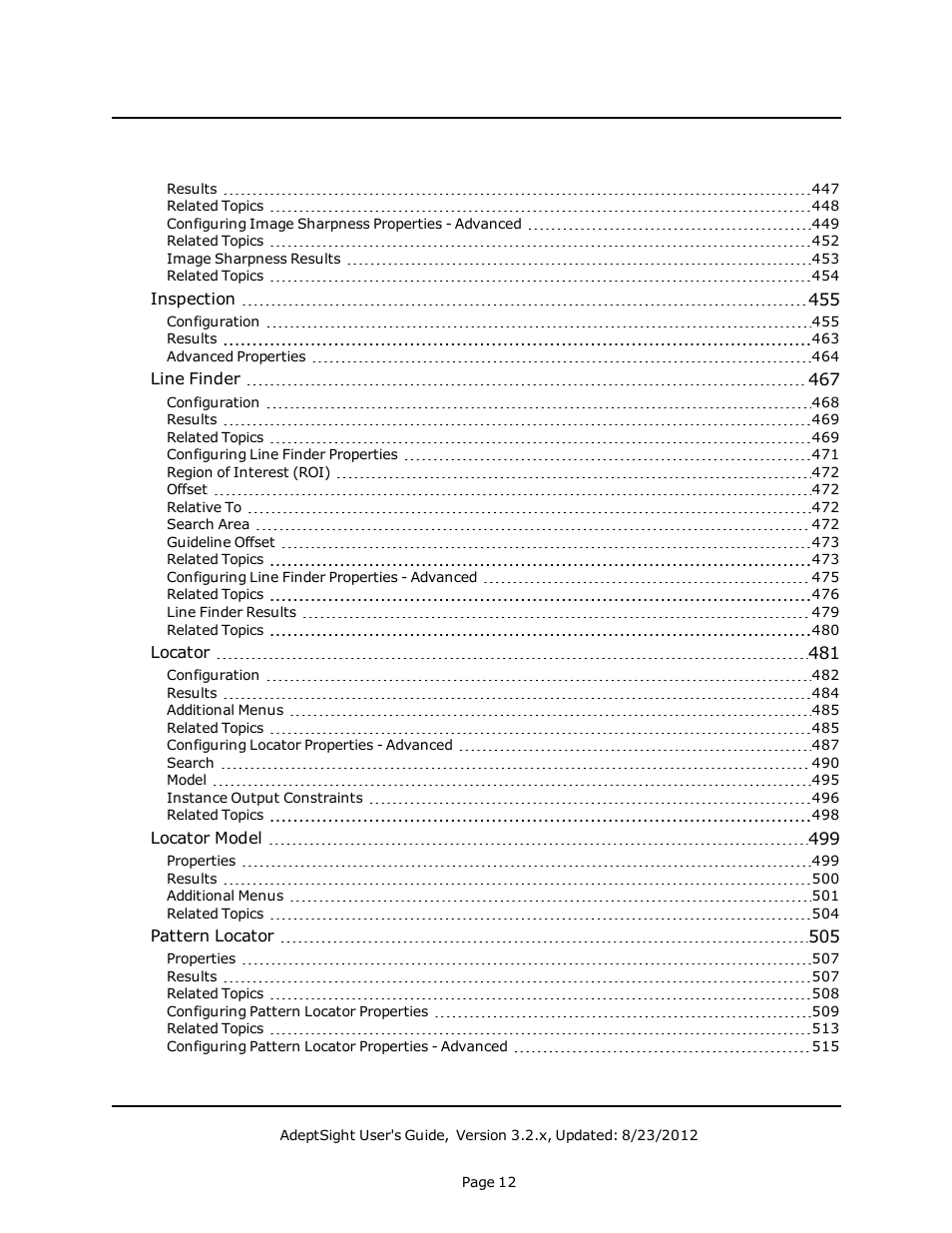 Adept AdeptSight User Guide User Manual | Page 12 / 646