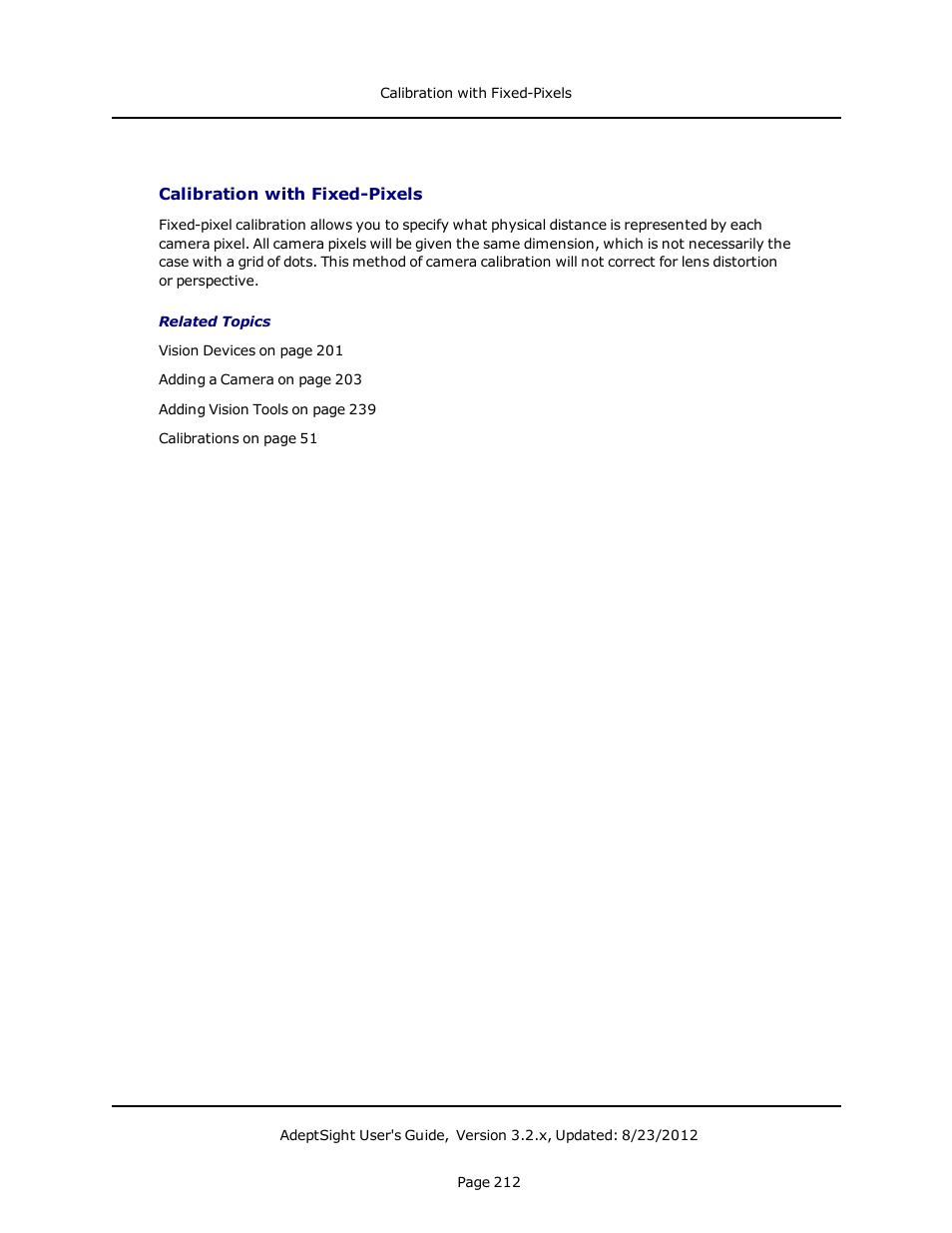 Calibration with fixed-pixels | Adept AdeptSight User Guide User Manual | Page 212 / 646