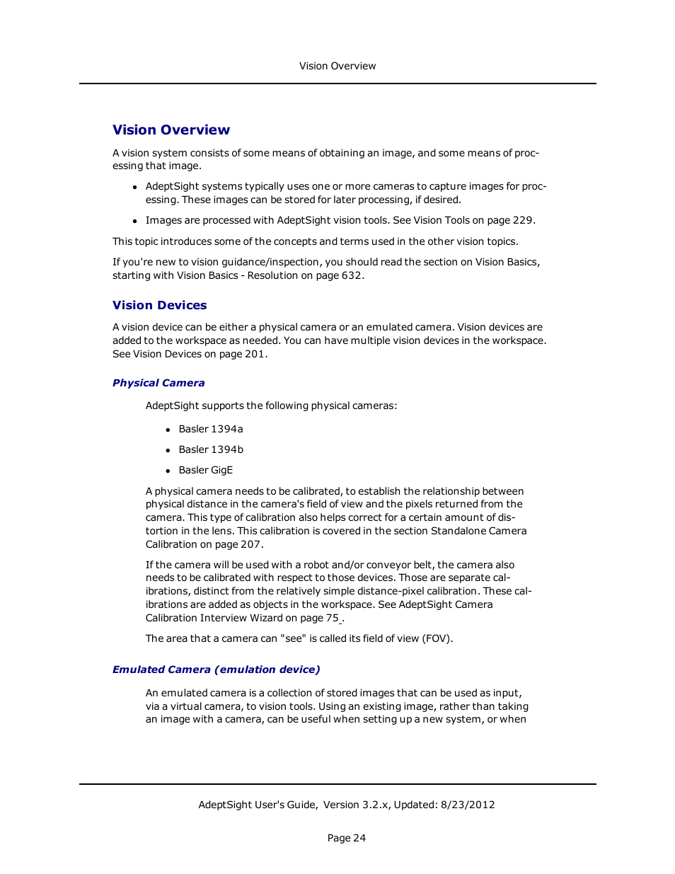 Vision overview, Vision devices | Adept AdeptSight User Guide User Manual | Page 24 / 646