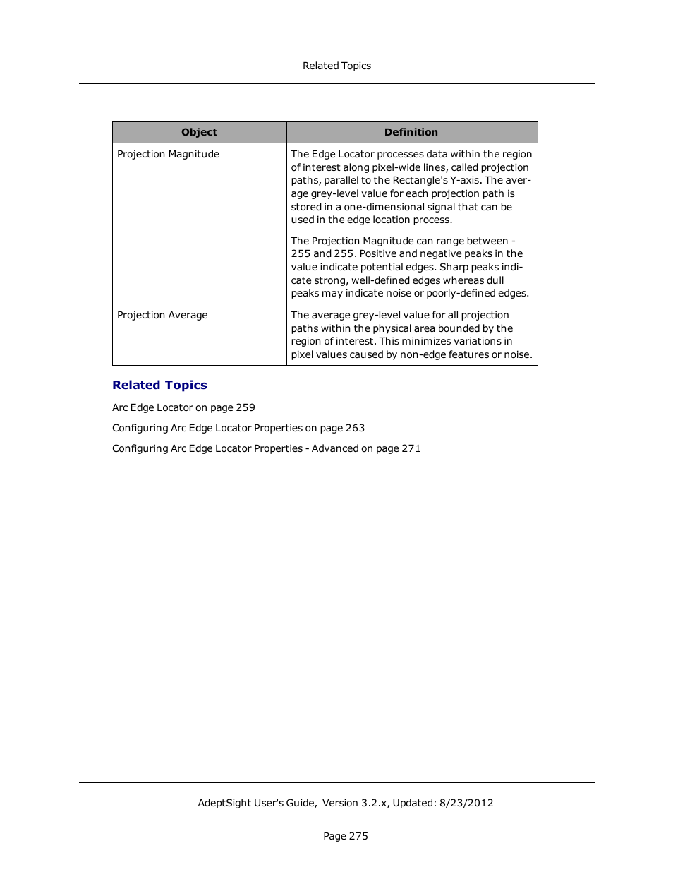 Related topics | Adept AdeptSight User Guide User Manual | Page 275 / 646