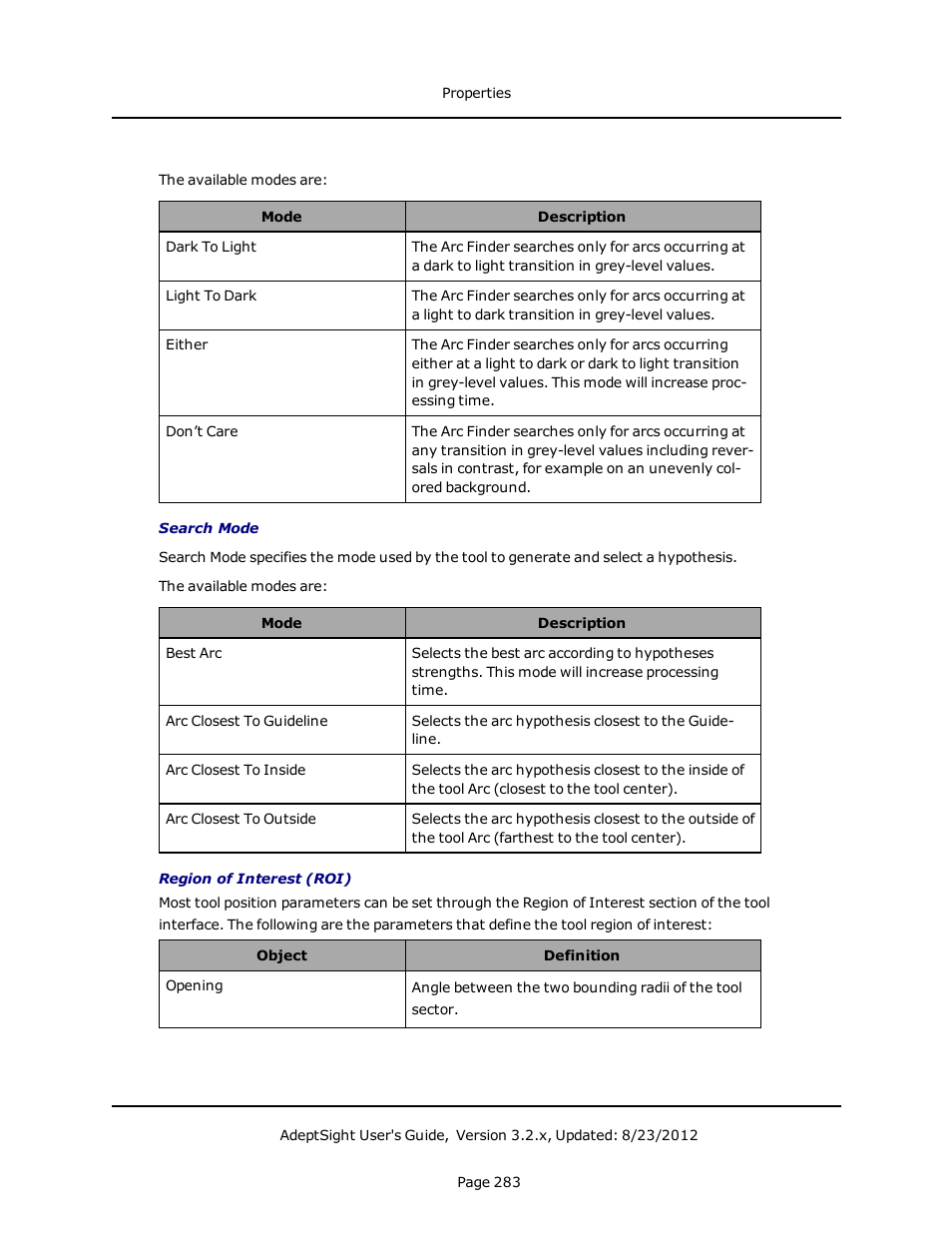 Adept AdeptSight User Guide User Manual | Page 283 / 646