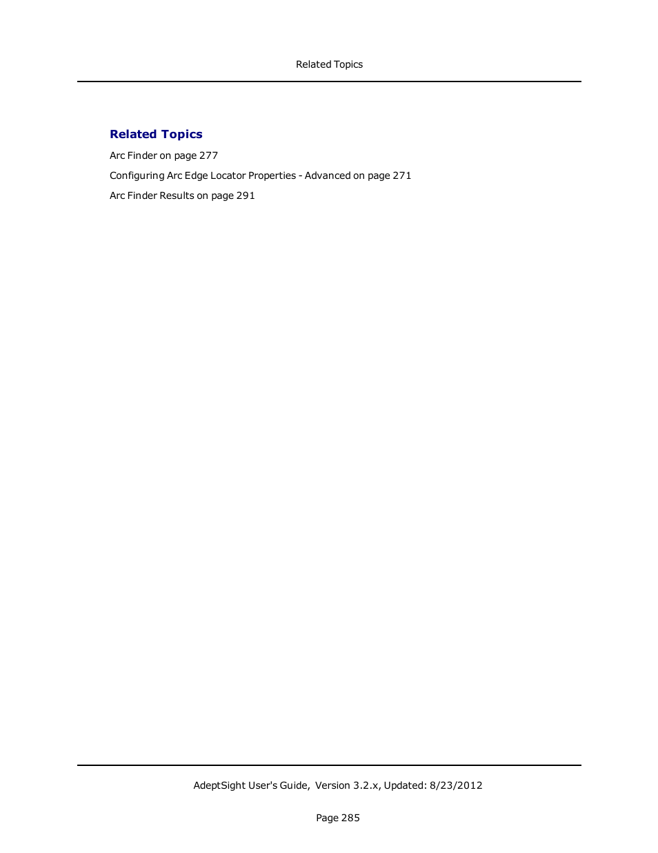 Related topics | Adept AdeptSight User Guide User Manual | Page 285 / 646