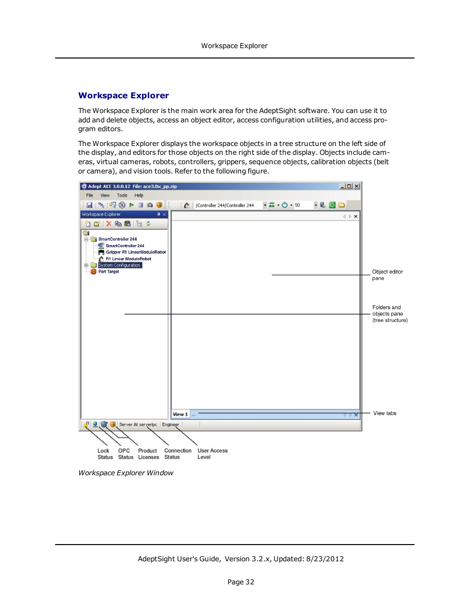 Workspace explorer | Adept AdeptSight User Guide User Manual | Page 32 / 646