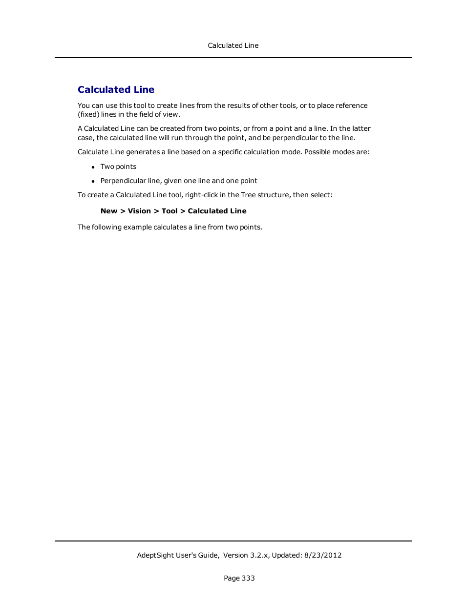 Calculated line | Adept AdeptSight User Guide User Manual | Page 333 / 646