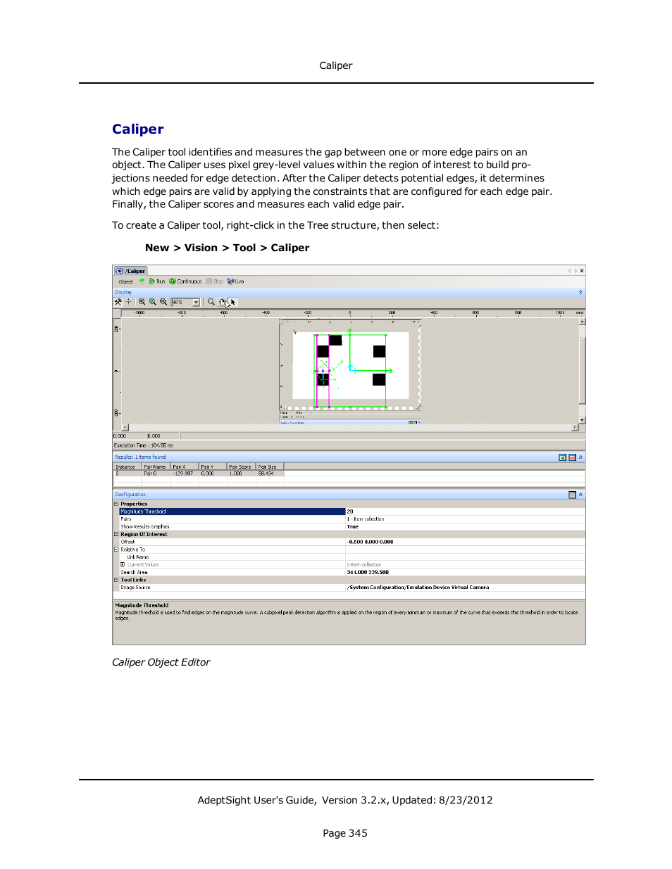 Caliper | Adept AdeptSight User Guide User Manual | Page 345 / 646