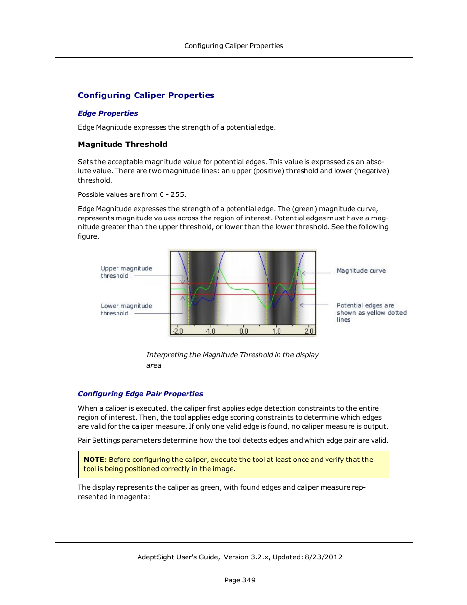 Configuring caliper properties | Adept AdeptSight User Guide User Manual | Page 349 / 646