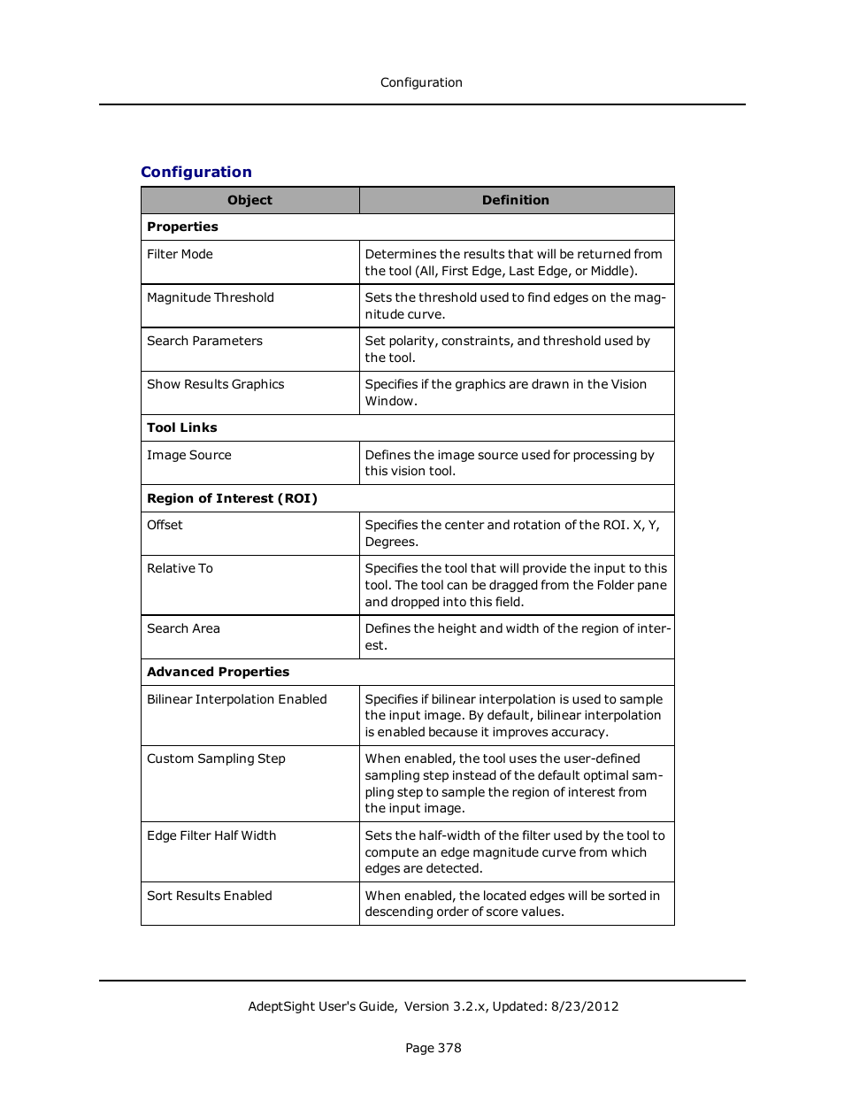 Configuration | Adept AdeptSight User Guide User Manual | Page 378 / 646