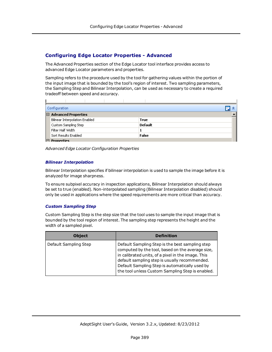 Configuring edge locator properties - advanced | Adept AdeptSight User Guide User Manual | Page 389 / 646