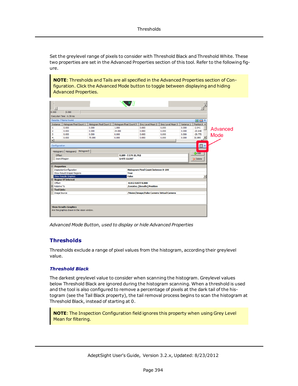 Thresholds | Adept AdeptSight User Guide User Manual | Page 394 / 646