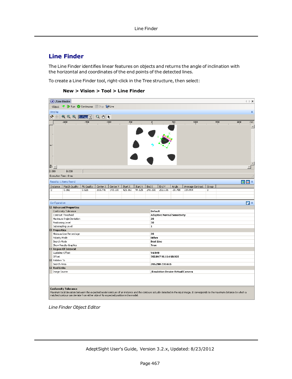 Line finder | Adept AdeptSight User Guide User Manual | Page 467 / 646