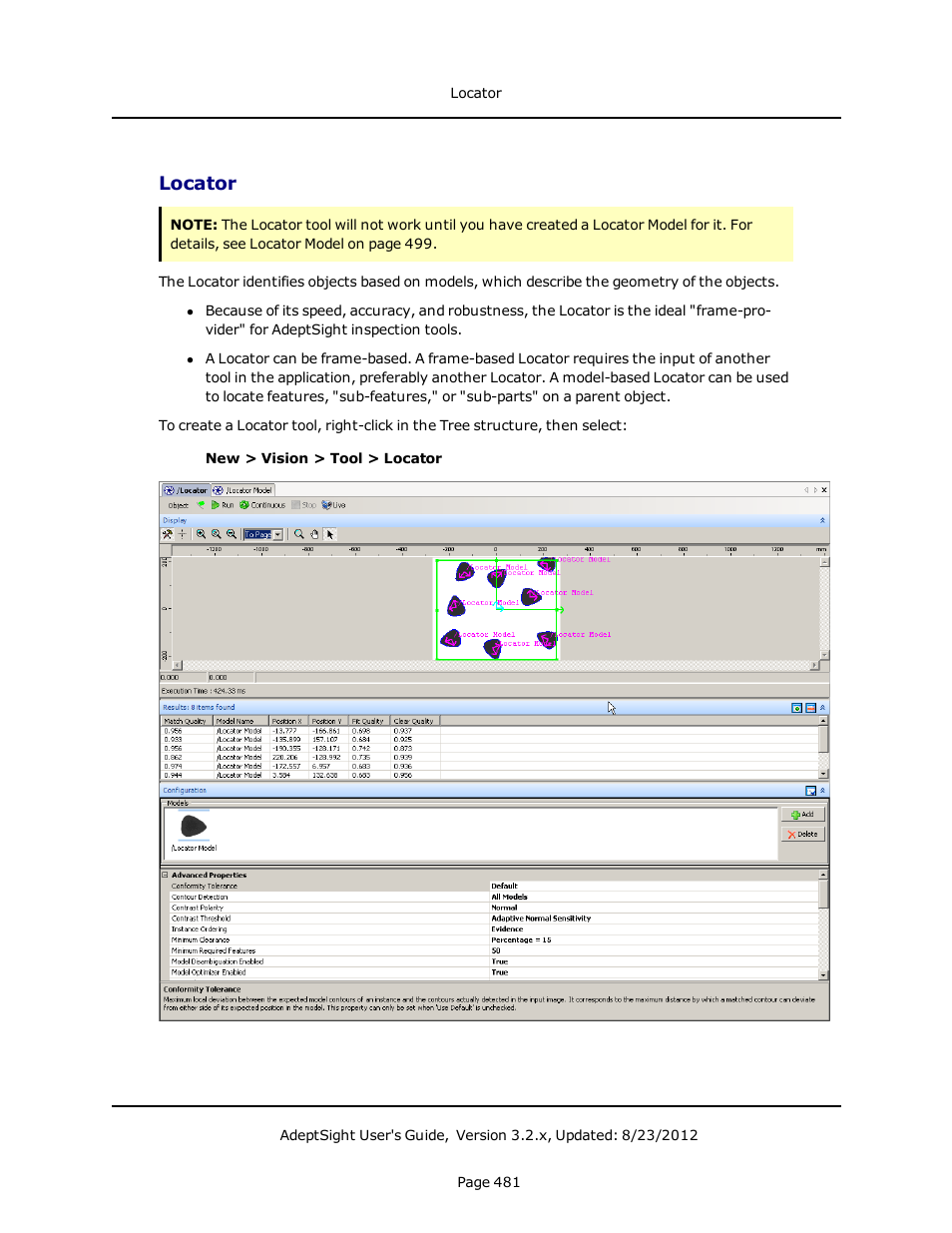 Locator | Adept AdeptSight User Guide User Manual | Page 481 / 646