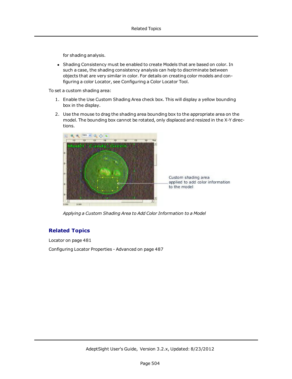 Related topics | Adept AdeptSight User Guide User Manual | Page 504 / 646