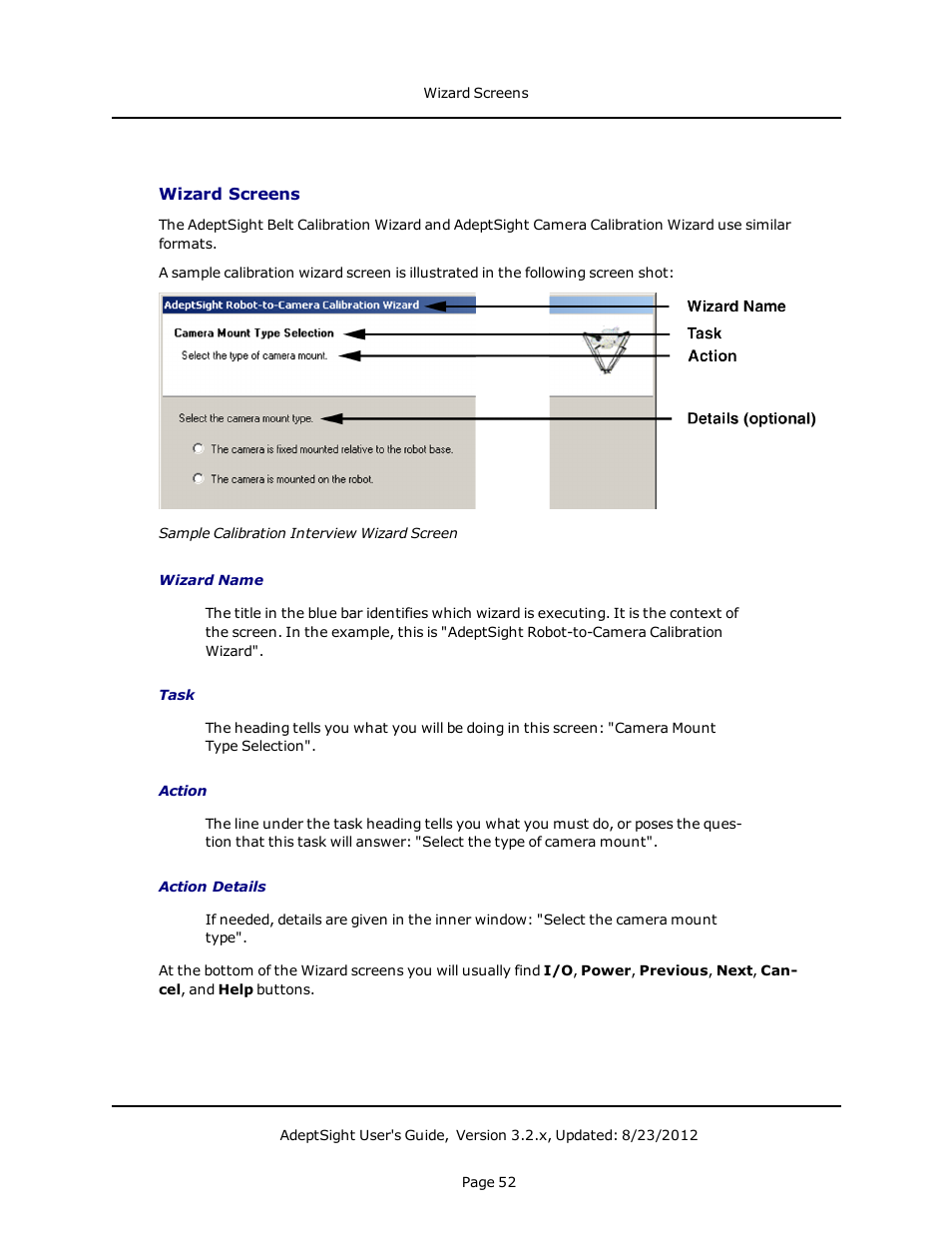 Wizard screens | Adept AdeptSight User Guide User Manual | Page 52 / 646