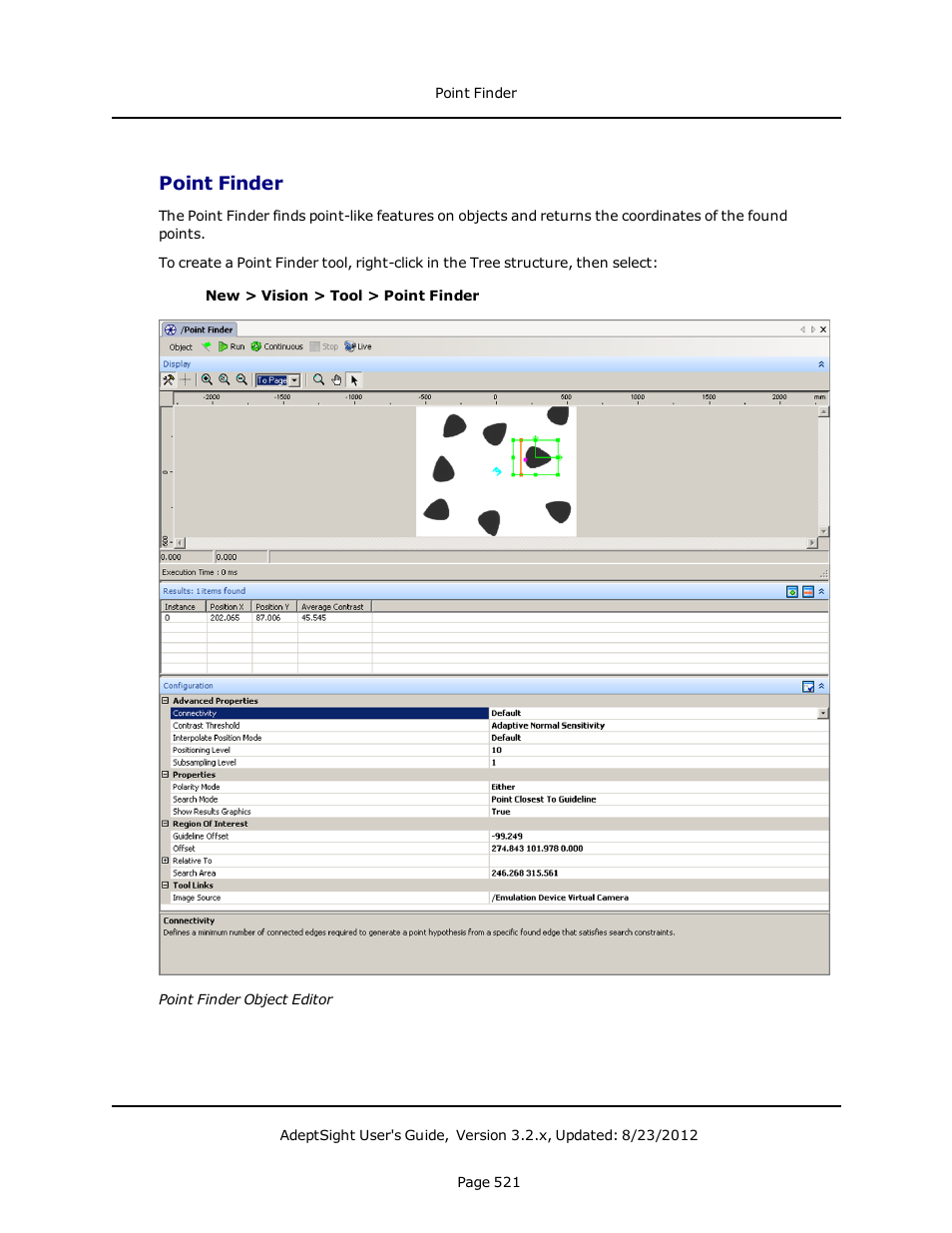 Point finder | Adept AdeptSight User Guide User Manual | Page 521 / 646