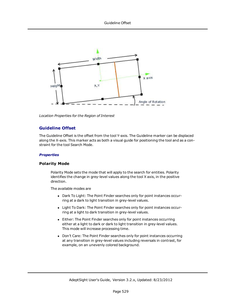 Guideline offset | Adept AdeptSight User Guide User Manual | Page 529 / 646