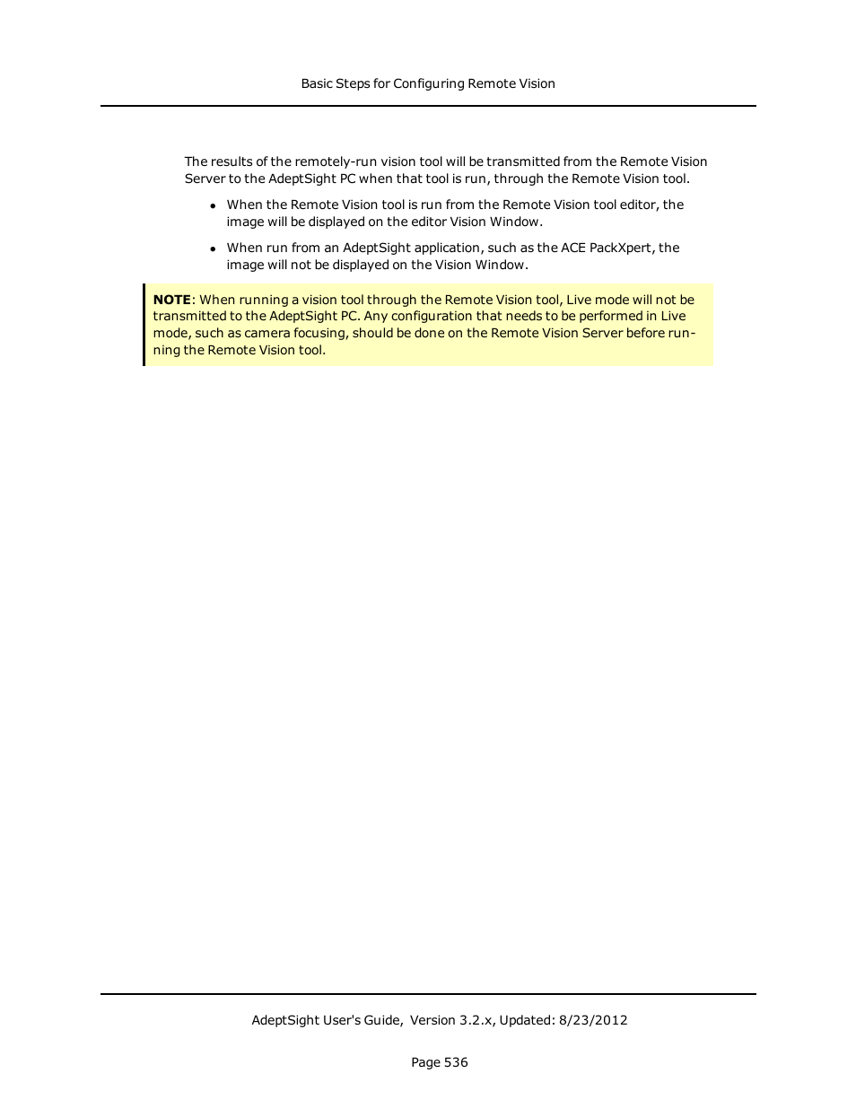 Adept AdeptSight User Guide User Manual | Page 536 / 646