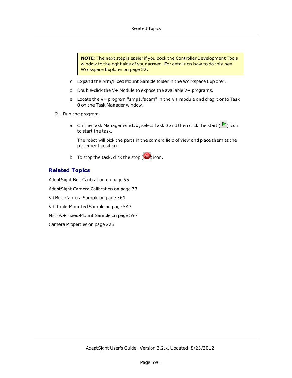 Related topics | Adept AdeptSight User Guide User Manual | Page 596 / 646