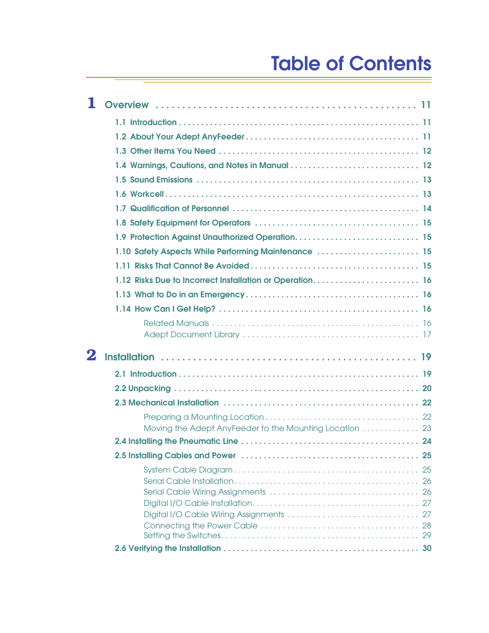 Adept AnyFeeder User Manual | Page 5 / 68